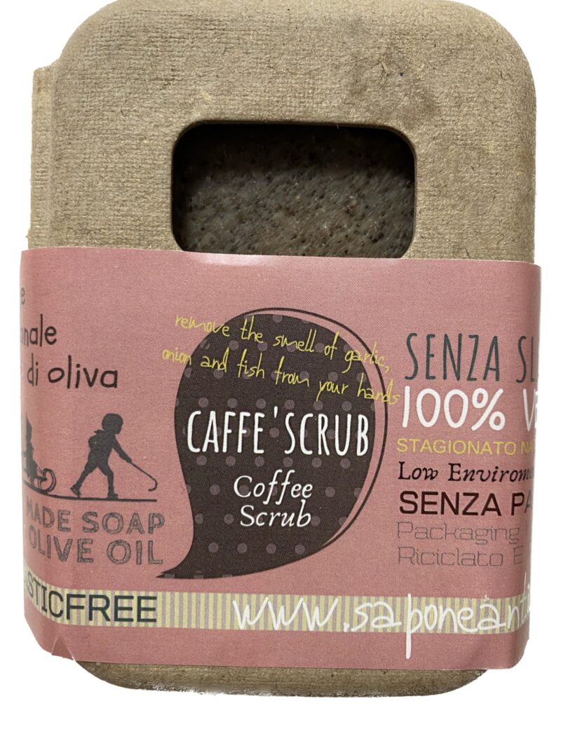 Sapone al Caffè Scrub 100g packaging cartone riciclato