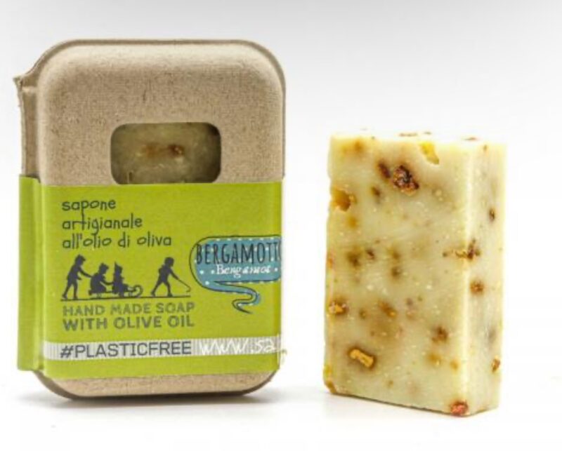 SAPONE con Olio di Oliva - Bergamotto. Confezione plastic free